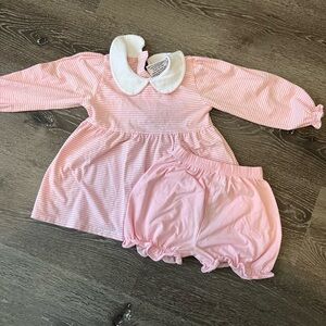 Pink Striped Kids Matching Set 3t